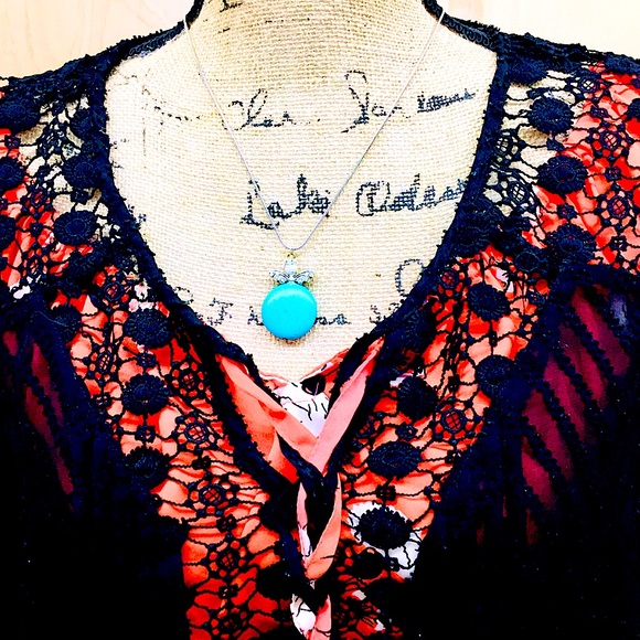 Fairytale Guardians Turquoise Handcrafted Necklace - Picture 3 of 5